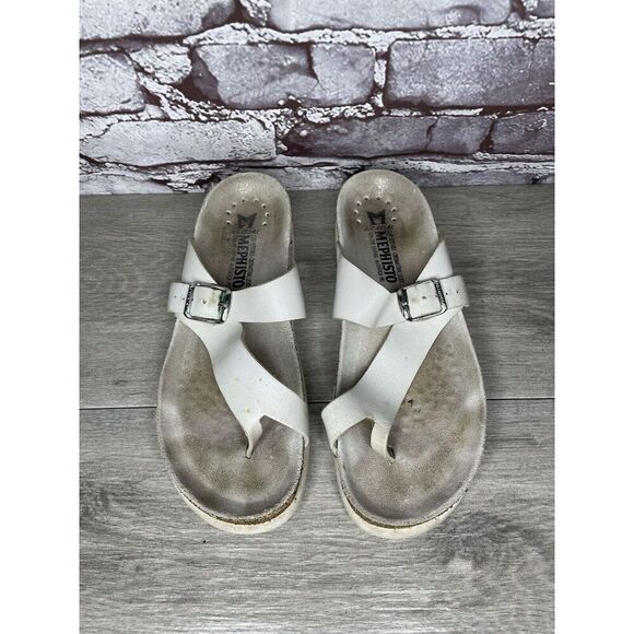 Mephisto Womens Sandals Helen Casual Buckle Strap Toe-Post Open Back Leather 39 - Picture 7 of 16